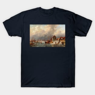 Canal Landscape in Winter T-Shirt